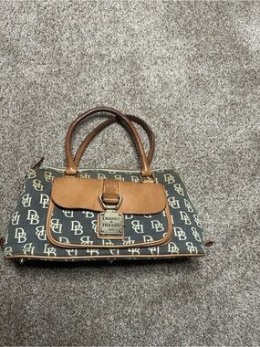 Dooney & Bourke Brown/Tan Monogram Satchel